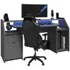 Image de Bureau gamer finition carbone - l 180 x p 67 x h 92 cm - gamme set-up 7540STAT