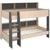 Image de Lit superposé leo incl. Sommiers - chênegris 2744LISU