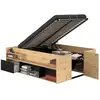 Image de Lit coffre 2 places 140x200 parisot odyssee chene artisan noir base relevable 1540LICO