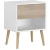 Image de Table de nuit hardy 44 cm avec 1 tiroir - blancchêne 3500CH1T-SUCD