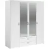 Image de Armoire salvador miroirs, 4 portes & 2 tiroirs - blanc 6510A4PM
