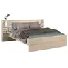 Image de Lit adulte escale 160x200 cm - décor chene du japon - 2 tiroirs + tete de lit - l222,8 x h98,2 x p216,8 cm - fabriqué en france ESCALE3580ENS2