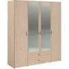 Image de Armoire salvador avec miroir, 4 portes & 2 tiroirs - chêne jackson 6521A4PM