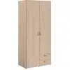 Image de Armoire salvador avec 2 portes & 2 tiroirs - chêne jackson 6521A2PT