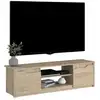 Image de Meuble tv classique betty - en panneau de particules décor chêne - l150 x h42 x p60 cm 0191BAT2