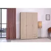 Image de Armoire VARIA - Décor chêne - 3 portes - 2 tiroirs - 1203 x 185 x 513