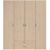 Image de Armoire Chambre Varia - Décor Chene - 4 Portes Battantes + 2 Tiroirs - L 159,9 Cm X P 51,3 Cm X H 185 Cm