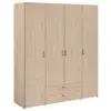 Image de Armoire salvador 4 portes & 2 tiroirs - chêne jackson 6521A4PT