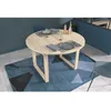 Image de Table À Manger Extensible - Betty - Ronde - Décor Chene - 4 / 6 Personnes - 120 / 155 X 120 X 75 Cm