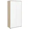 Image de Armoire hardy - 100x50x204cm - 2 portes - blancdécor chêne