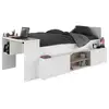 Image de Lit combine enfant parisot cloe 90 x 200 blanc et chene avec bureau et rangements 2103LIBU