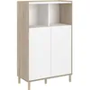 Image de Bahut Haut - Morphos - Décor Blanc / Chene - 2 Portes -