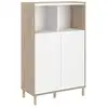 Image de Bahut haut - morphos - décor blanc chene - 2 portes - 0400BAHU