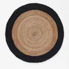 Image de Tapis rond 90 cm jute Salem noir