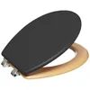 Image de Abattant WC bois zinc Modern charbon