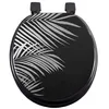 Image de Abattant WC MDF Orbella noir argent