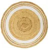 Image de Tapis rond jute coton blanc D90
