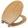 Image de Abattant WC MDF charnières métal effet bois Strata chêne