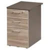 Image de Caisson bout de bureau P61 JAZZ - GAMI - Marron cappuccino - 3 tiroirs - Contemporain