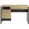 Image de Bureau 119 cm RUSSEL coloris chêne helvezia et noir uni