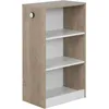 Image de Petite bibliothèque mobile GALIPETTE MARTIN - L49 H88 P31 - Marron et blanc