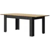 Image de Table à manger pour 4 à 8 personnes - Rectangulaire + allonge - Style industriel - MANCHESTER - L 160-200 x P 90 x H 77 cm