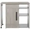 Image de Table de cuisine pivotante avec rangement BOSTON coloris ch ne gris clair