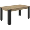 Image de Table à manger extensible - GAMI - TRUST - Chêne / Noir - 8 personnes - 160/200 x 90 x 77 cm