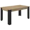 Image de Table repas rectangulaire extensible gami trust chene et noir mat pour 8 personnes 1J0J095