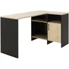 Image de Bureau dangle 3 niche - GAMI - Leicester - Décor chêne et noir