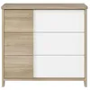 Image de COMMODE 3 TIROIRS - MODERNE L:98 H:90 P:51 - Décor Blanc - SACHA - Made in France