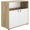 Image de Commode 2 Portes 1 Niche Arthur - Bois Et Blanc