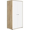 Image de Armoire 2 Portes Arthur - Bois Et Blanc