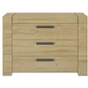 Image de Commode 3 tiroirs - GAMI - SOFIA - Laqué - Bois - Marron clair