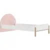 Image de Lit Simple 90x190 Blanc Rose