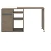 Image de Bar pivotant marceau effet bois chêne reed avec porte et niches