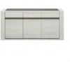 Image de Buffet 3 portes 190cm effet bois chêne avec tablettes
