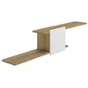 Image de Etagere murale effet bois blanc brillant