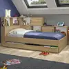 Image de Lit Rangement Erwan 90x200 Chêne