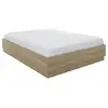 Image de Lit coffre - tidy - 140 x 190 cm - chene ecru - sommier inclus - TIDY1H3FA14