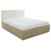 Image de Lit coffre tete textile - tidy - 140 x 190 cm - chene ecru - sommier inclus - TIDY1H3FA24