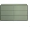 Image de Commode 6 tiroirs effet bois couleur vert Arcilla