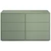 Image de Commode 6 tiroirs vert jade - rivoli