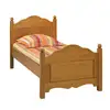 Image de Lit 1 place 90 x 190 pin miel style anglais 38090