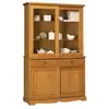 Image de Vaisselier pin miel 4 portes coulissantes 2 tiroirs l 121 h 198.8 p 42.3 cm 38844