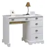 Image de Bureau 5 tiroirs blanc style anglais l 100 h 74.7 p 58.3 cm 40501