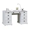 Image de Grand Bureau Blanc 9 Tiroirs De Style Anglais