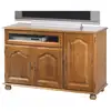 Image de Meuble tv 55 pouces chêne 3 portes 1 abattant 6 niches l120.6 h 77 p 46.5 cm 5612VAR