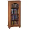 Image de Petit Meuble Vitrine Chêne 1 Porte Vitrée 6 Niches L 49.4 H 105.8 P 21.5 Cm