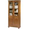 Image de Bibliothèque Chêne Rustique 4 Portes 6 Niches L 82.4 H 182.2 P 33 Cm